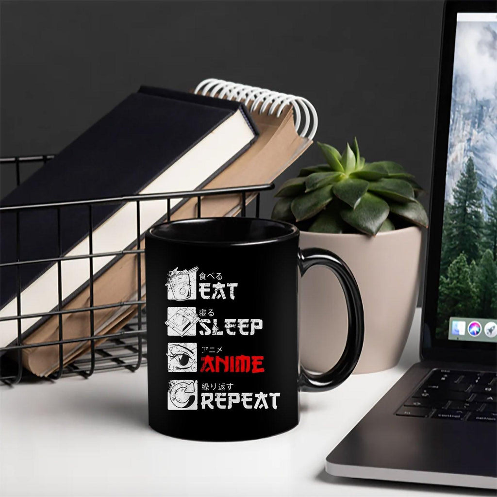Anime Life Black Mug