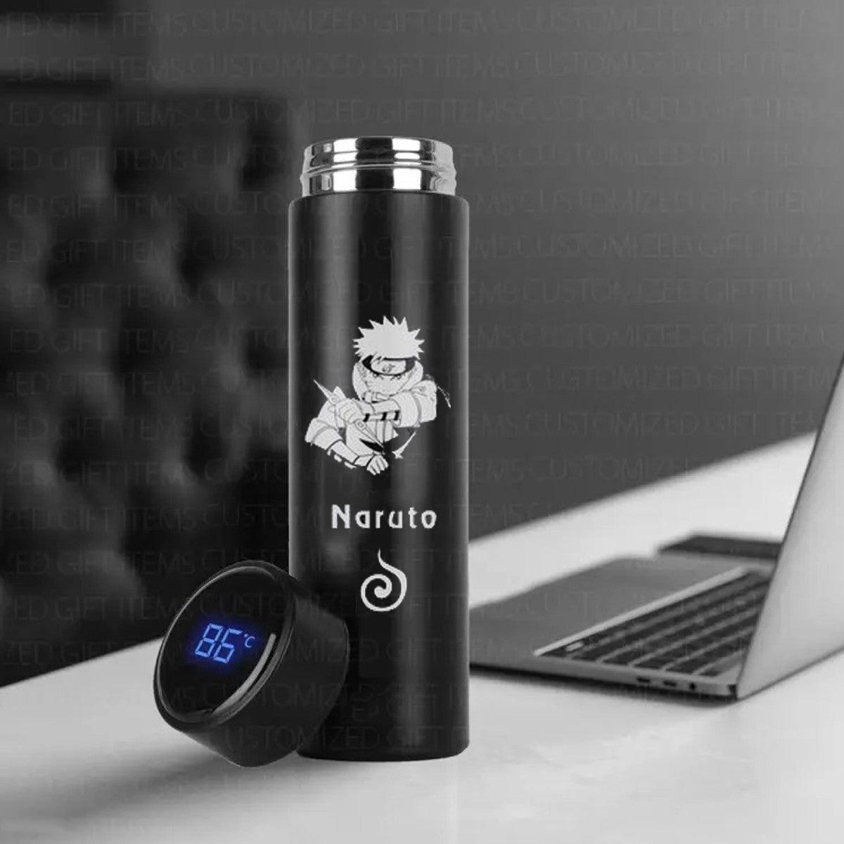 naruto logo led water bottle