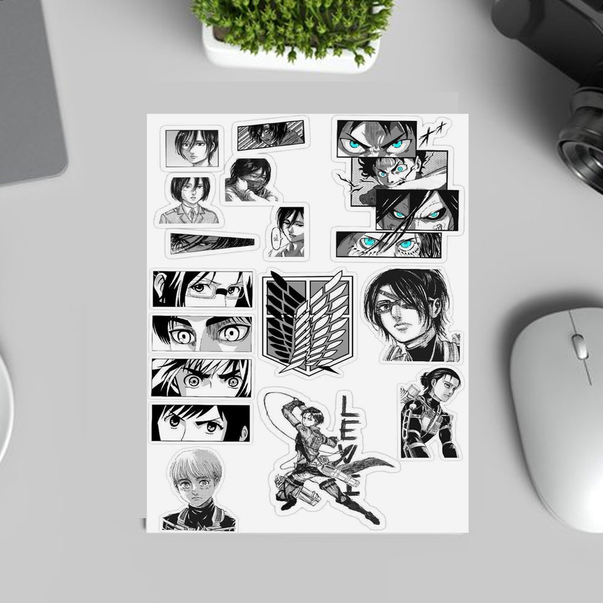 Anime Sticker Sheet For Otaku Fans Boys & Girls Uncut