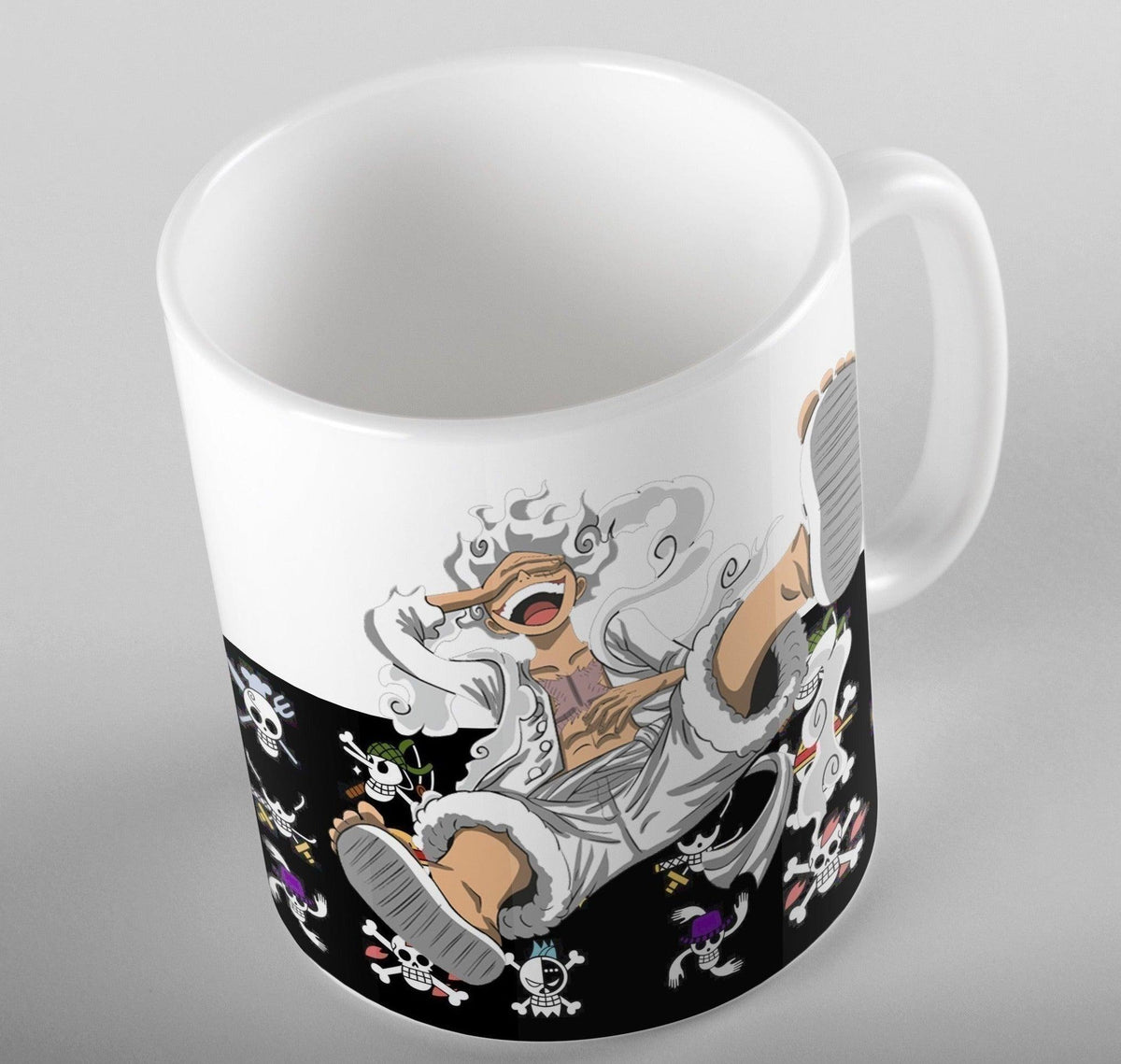 a coffee cup with a picture of a cat on it 