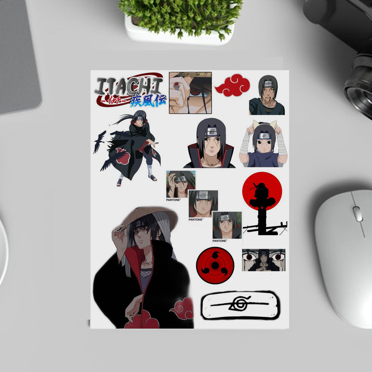 Itachi Sticker Sheet for Anime Fans Boys & Girls Uncut