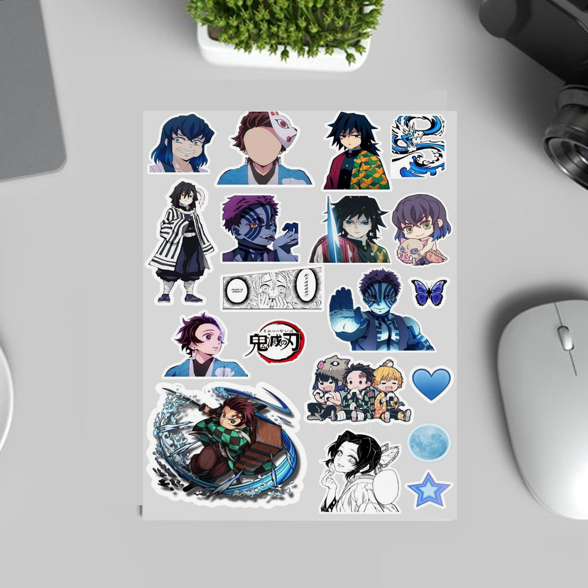 Demon Slayer Sticker Sheet for Anime Fans Uncut