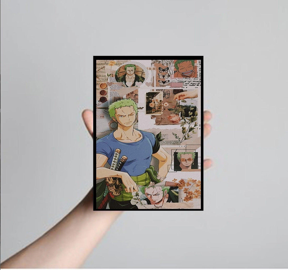 a picture of a picture of a man on a wall 
