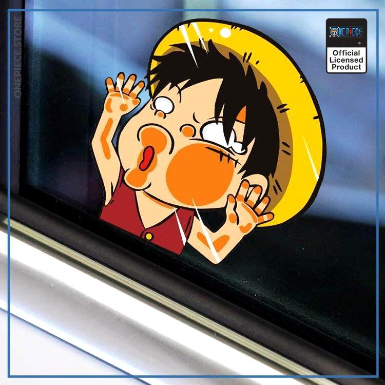 piece funny car decal luffy anime stickers