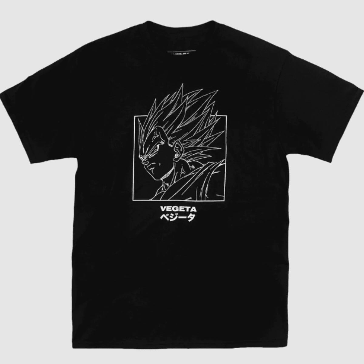 vegeta box black tshirt round neck half sleeves
