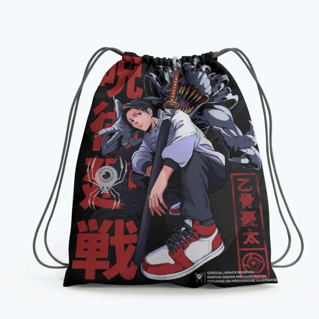 anime drawstring bag design digitally printed