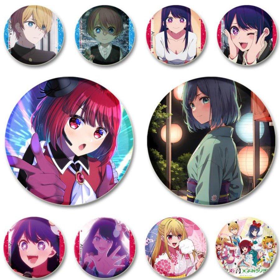 anime hoshino badges