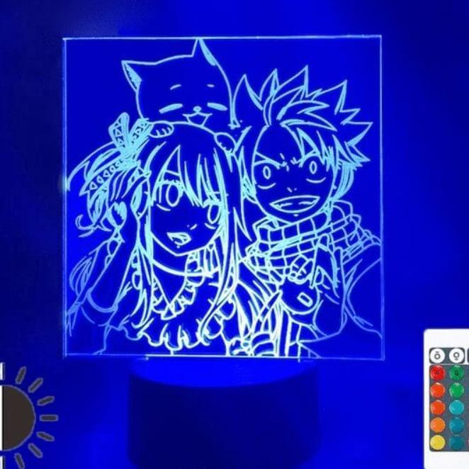 natsu lucy happy illusion lamp