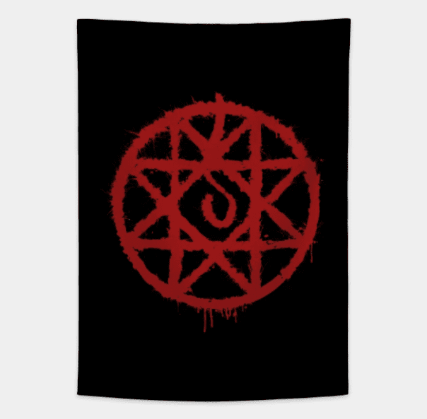 blood rune wall tapestry