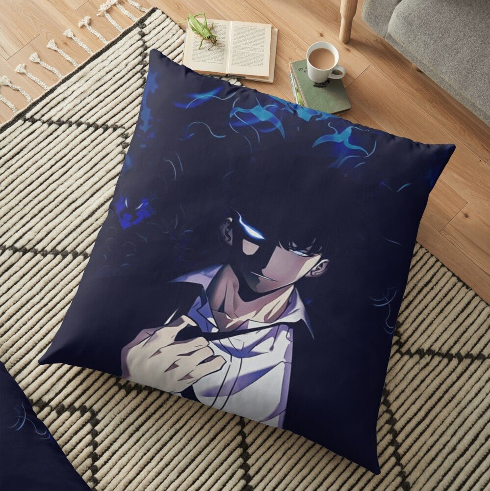 solo leveling pillows – sung jin-woo print art throw pillow