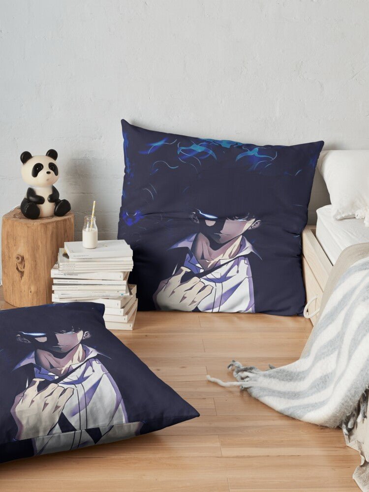 solo leveling pillows – sung jin-woo print art throw pillow