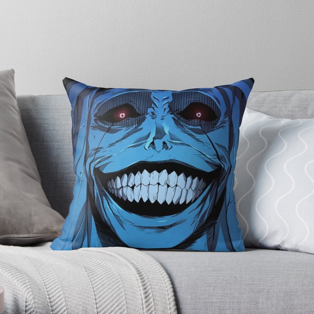solo leveling pillows – smiling print art throw pillow