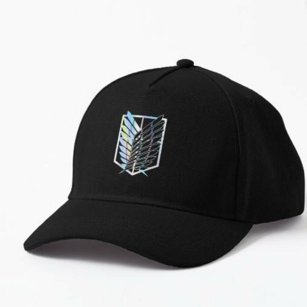 a black suitcase with a hat on top of it 