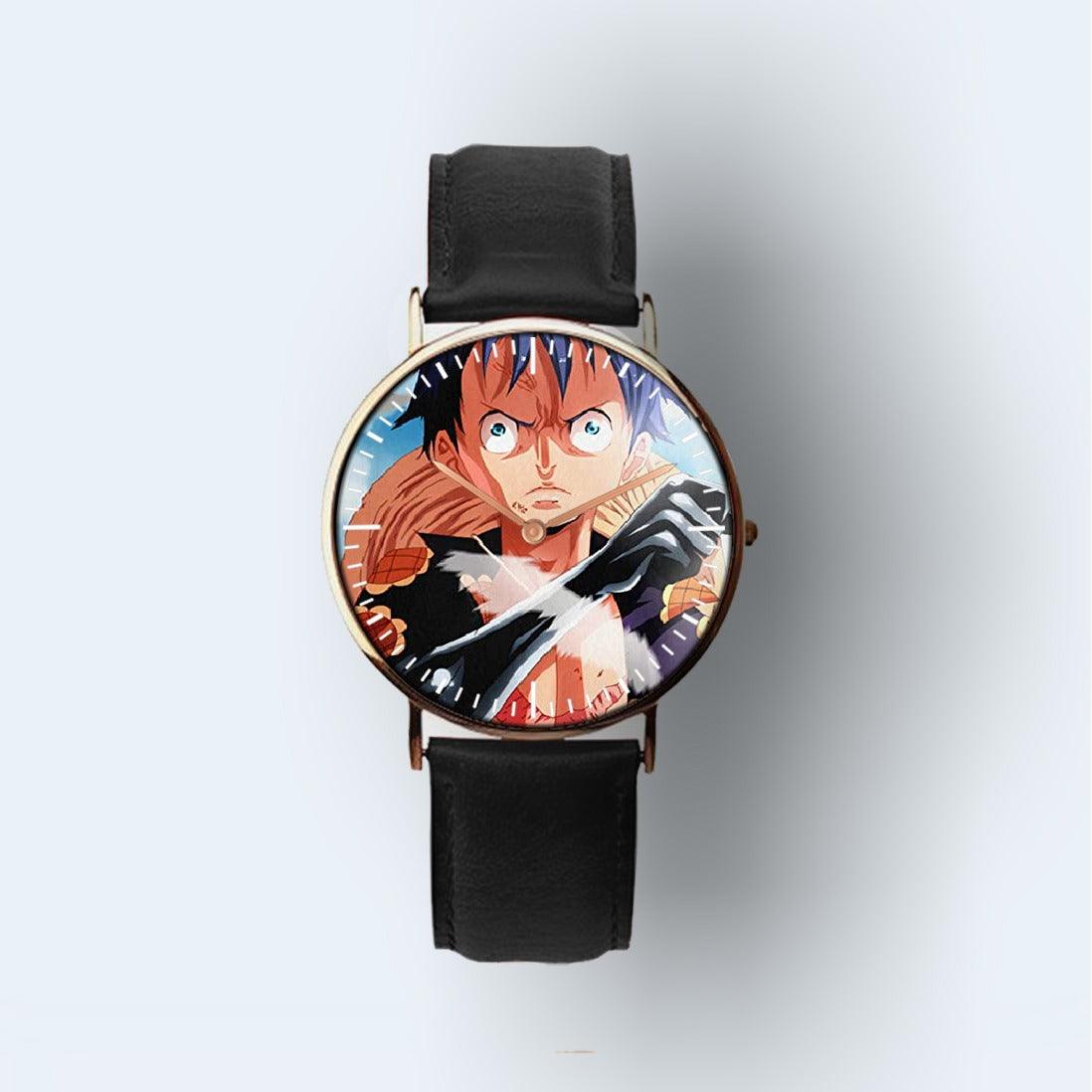a black and white clock with a face on it 